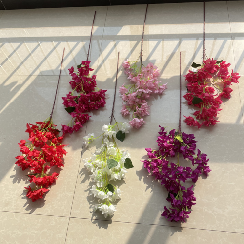 long branch bougainvillea single fork big handle bougainvillea wedding wedding hall fake flower decoration hotel mall project artificial flowers