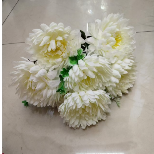 factory wholesale in stock 7-head artificial chrysanthemum thousand-layer chrysanthemum plastic flowers fake flower qingming sacrifice easter flower