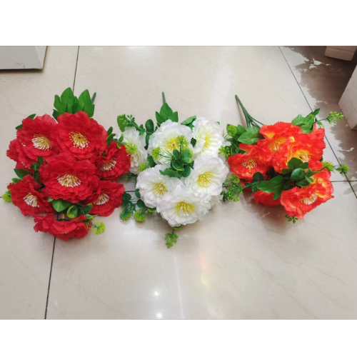 factory direct sales wholesale 10 carnation simulation plastic flowers indoor and outdoor decoration mother‘s day teacher‘s day gift