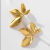 High-Grade 18K Real Gold Titanium Steel Earrings Simple 316 Stainless Steel Personality Temperament 4-Petal Flower Earrings Earrings Jewelry