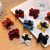 Skull Top Face Small Velvet Bow Small Jaw Clip Bang Clip Small Hair High-Grade Forehead Side Velvet a Pair of Hairclips