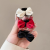 Skull Top Face Small Velvet Bow Small Jaw Clip Bang Clip Small Hair High-Grade Forehead Side Velvet a Pair of Hairclips