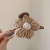 Elegant Graceful Simple Coffee Color Knitted Wool Flower Grip Large One Flower High Sense Shark Clip Updo