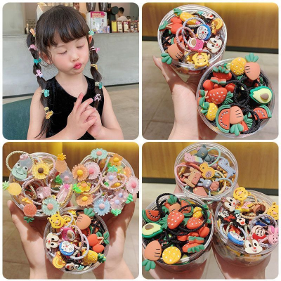 Korean Children Head Rope Headdress Hair Elastic Band Does Not Hurt Hair Baby Princess Balls Little Hair Ring Girls Hair Accessories