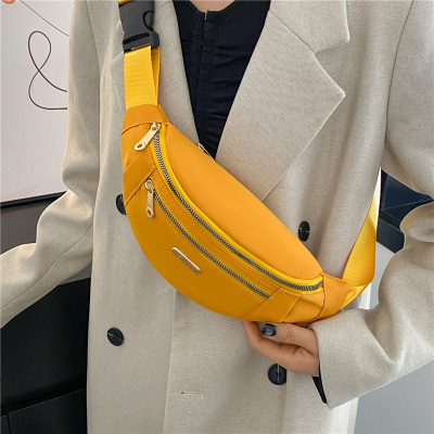 Cloth Bag New Multi-Layer Men's and Women's Universal Crossbody Bag Solid Color Casual Shoulder Bag Simple Belt Bag