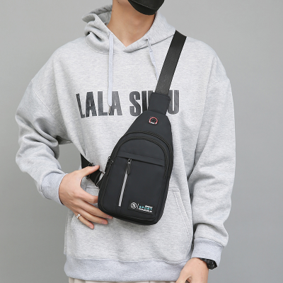   Men's New Trendy Outdoor Chest Bag Casual Bag Small Backpack Men's Large Capacity Shoulder Messenger Bag Cycling Bag