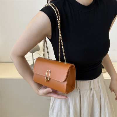 Simple Fashion Solid Color Shoulder Bag Casual All-Match Women's Crossbody Small Square Bag New Trendy Women's Chain Bag