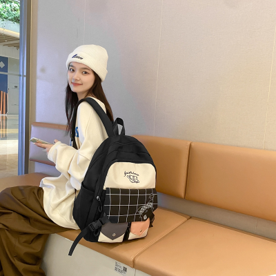  Simple Large Capacity College Student Female High School Student Computer Backpack Niche Harajuku Style Men's Backpack