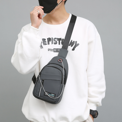  Men's Bag Stylish and Versatile One Shoulder Bag Large Capacity Wear-Resistant Chest Bag Waterproof Crossbody Bag