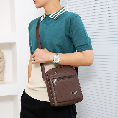 This Year New Men's Bags Messenger Bag Solid Color Casual Men's Bag Urban Business Shoulder Bag Vertical Cell Phone Bag