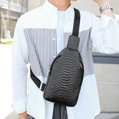 Casual Fashion Shoulder Bag New Trendy Men's Crossbody Small Bag Waterproof Solid Color Handbag Lightweight Chest Bag