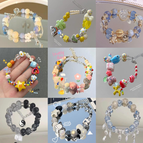 crystal bracelet girls‘ bracelet opal pearl dopamine bracelet niche high-grade sense does not fade ornament wholesale