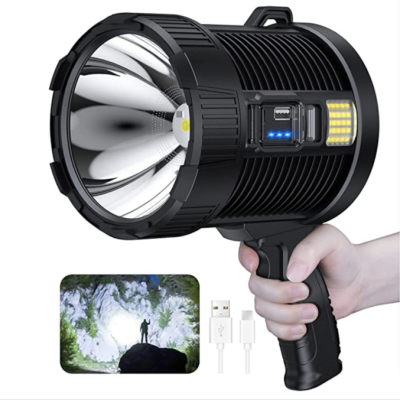 New Cross-Border Outdoor Multi-Function Torch Emergency Lighting Work Light Portable Long Endurance Waterproof Glossy 