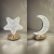 Star Moon Atmosphere Table Lamp Metal Acrylic Simple Modern Children Decoration Gift Charging Touch Ambience Light