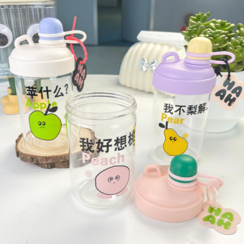 8615女生高颜值玻璃杯耐高温便携学生直饮随手杯小清新ins风杯子