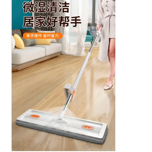 8803喷水拖地拖把批发 免洗平板喷雾拖把家用 懒人拖布旋转桶拖把