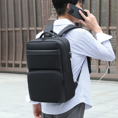Wholesale Simple Backpack Solid Color Cross-Border Leisure Laptop Quality Men's Bag One Piece Dropshipping 3418