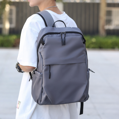 Wholesale Simple Quality Men's Bag Cross-Border Solid Color Travel Computer Backpack One Piece Dropshipping 2230