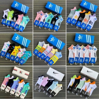 Short Male and Female Socks Thin Summer Pure Cotton Sports Socks One Piece Dropshipping