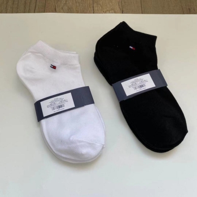 Tommy Tommy Socks Socks Men's and Women's Same Pure Cotton Spring and Summer Thin Ankle Sock Summer Solid Color