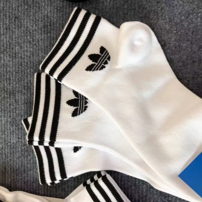 Clover Socks Students' Socks Running Basketball Socks One Card Three Pairs Black White Gray Three Support One Piece Dropshipping