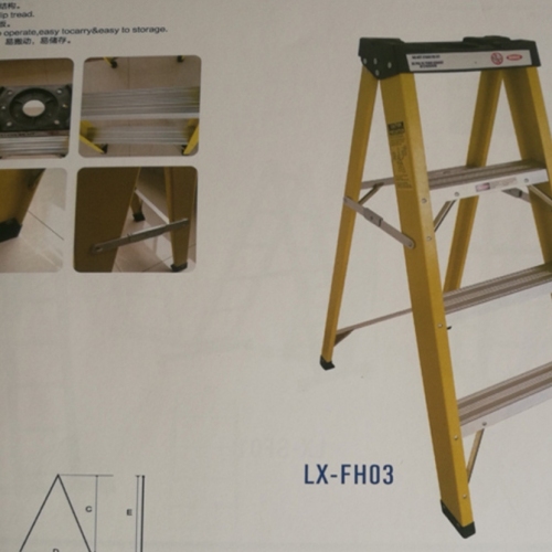 fiberglass folding stair insulated ladder engineering three， four， five steps ladder electrician 2 m 3 m trestle ladder