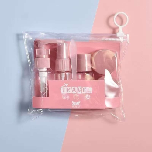 旅行空瓶套装便携化妆瓶分装乳液喷雾瓶按压塑料瓶PET套瓶