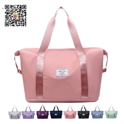 [In Stock Travel Bag] Extended Large Capacity Folding Bag Dry Wet Separation Luggage Bag Sports Yoga Fitness Bag