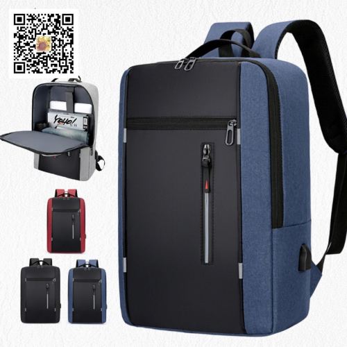 cross-border backpack men‘s simple business note computer bag multi-purpose with usb large capacity travel travel backpack