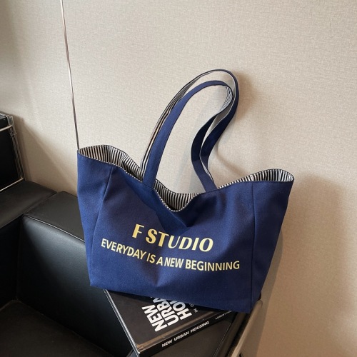 跨境包包双面可背手提包托特包大容量简约单肩包休闲背包潮流女包