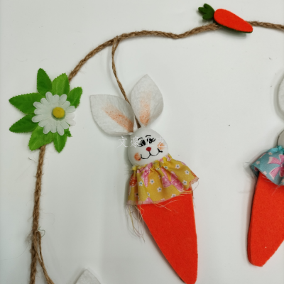 SOURCE Manufacturers Supply 63cm Easter String Carrot Rabbit Crafts Handmade Wholesale Hanging Decoration
