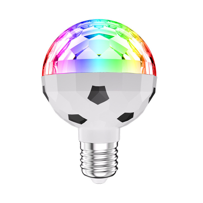 Colorful Rotating Light Bulb LED Stage Lights RGB Football Magic Ball Ambience Light Golden Rotating Small Magic Ball Bulb