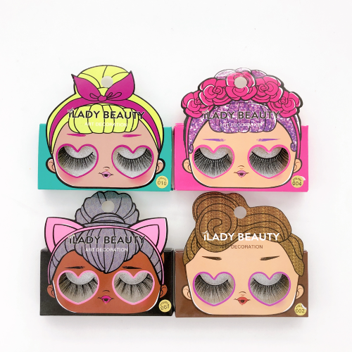 3d handmade chemical fiber false eyelashes single pair soft and comfortable cotton stem three-dimensional multi-layer eyelashes