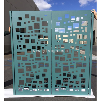 Decorative Door Panel Unit Wrought Iron See-through Wall European Laser Cutting Fence Building Fence Carved Hollow Screen