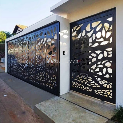 Laser Cutting Stainless Steel Fence Hollow Door Panel Privacy Fence Villa Balcony Railing Indoor Cutting Screen
