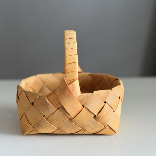 日式木片手提伴手礼喜铺篮子结婚喜糖干果布置装饰早生贵子