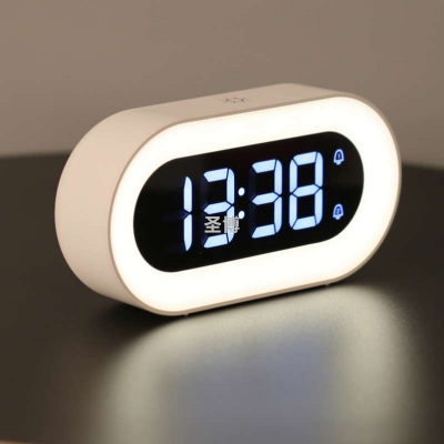 New Led Alarm Clock Night Light Ambience Light Digital Display Mute Mini Electronic Clock Student Children Rechargeable