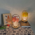 Flower-Shaped Metal Ambience Light Portable Festive Lantern Decoration Bedroom Bedside Small Night Lamp Electrodeless Dimming Usb Rechargeable Led