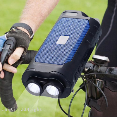 Ai156 Bicycle Light Bluetooth Speaker Sound Outdoor Riding Light FM Audio Pyer Emergency Fshlight