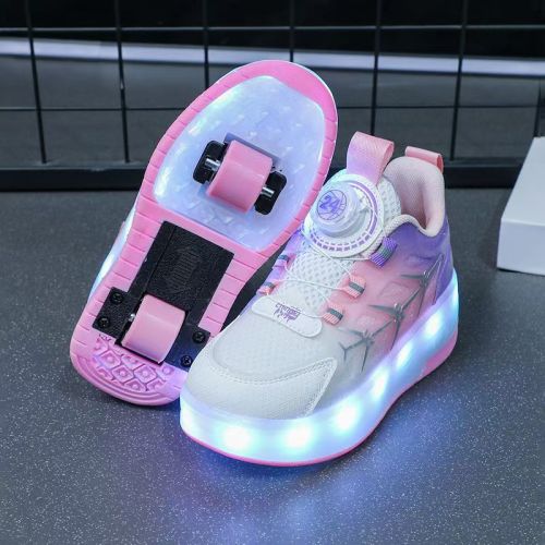 运动鞋暴走鞋鞋休闲夏季潮流代步休闲滑轮2025时尚百搭发光鞋溜冰