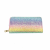 Single Pull Double Zipper Custom Rainbow Pattern Wallet Clutch Card Holder Mobile Phone Bag Trendy Women's Bags Logo