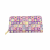 Single Pull Double Zipper Custom Rainbow Pattern Wallet Clutch Card Holder Mobile Phone Bag Trendy Women's Bags Logo