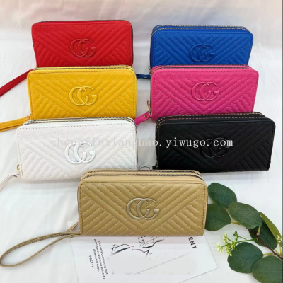 Wallet Card Holder Bag Trendy Women's Bags Single Pull Double Zipper Source Manufacturer Customized Foreign Trade Mobile Phone Bag Clutch