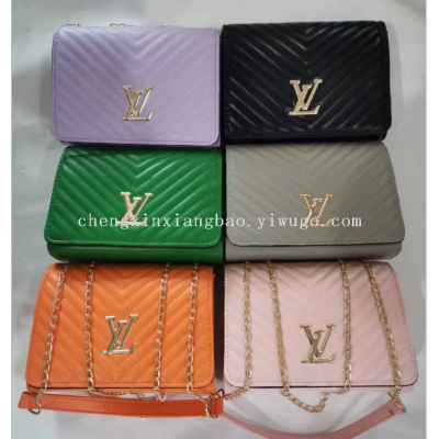 Handbag High Quality Iron Chain Elegant Women's Bag Hardware Logo Customized High Quality Pu Women's Bags Shape-Fixed