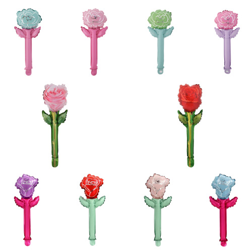 情人节母亲节520表白玫瑰花铝膜气球表白婚房派对装饰布置品