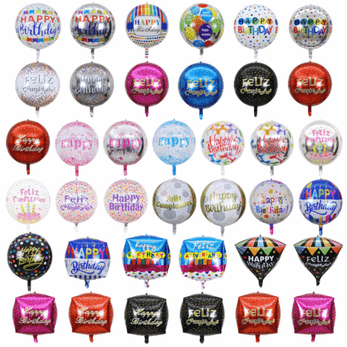 22寸4D立体圆球波波球生日铝箔铝膜气球婚庆装饰布置品亚马逊跨境