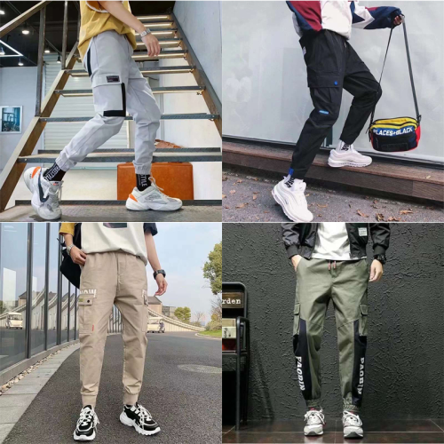 Spring and Summer Stock Men‘s Casual Pants Foreign Trade Korean Style Loose Sports Men Overalls Ankle Banded Pants Tail Goods Wholesale