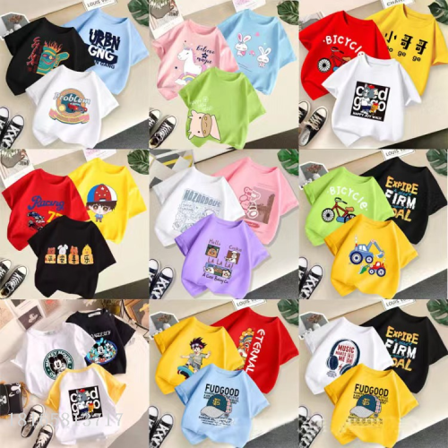 children‘s t-shirts 5 yuan supply new children‘s summer clothing short-sleeved top children korean style stall cartoon t-shirt wholesale