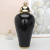Light Luxury Black Ceramic Nordic Vase Flower Arrangement Crafts Decoration Household TV Cabinet Hallway Furnishings Temple Jar