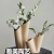 Niche Ceramic Vase Decoration a Pair of High-Grade Living Room Flower Arrangement Dining Table Light Luxury High-End Home Decorations